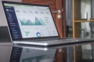 Analytics dashboard showing blog performance metrics